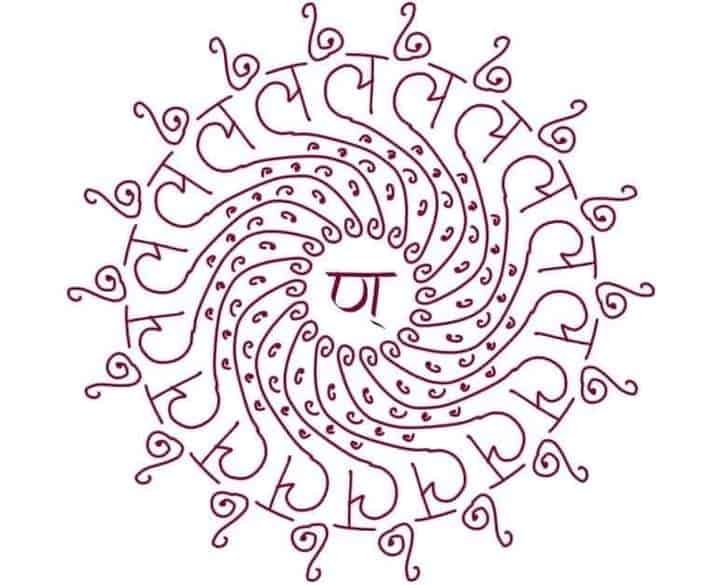 सिद्धान्त कौमुदी | संज्ञाप्रकरणम् माहेश्वरसूत्राणि | माहेश्वर सूत्र पर अद्भुत चित्रकला