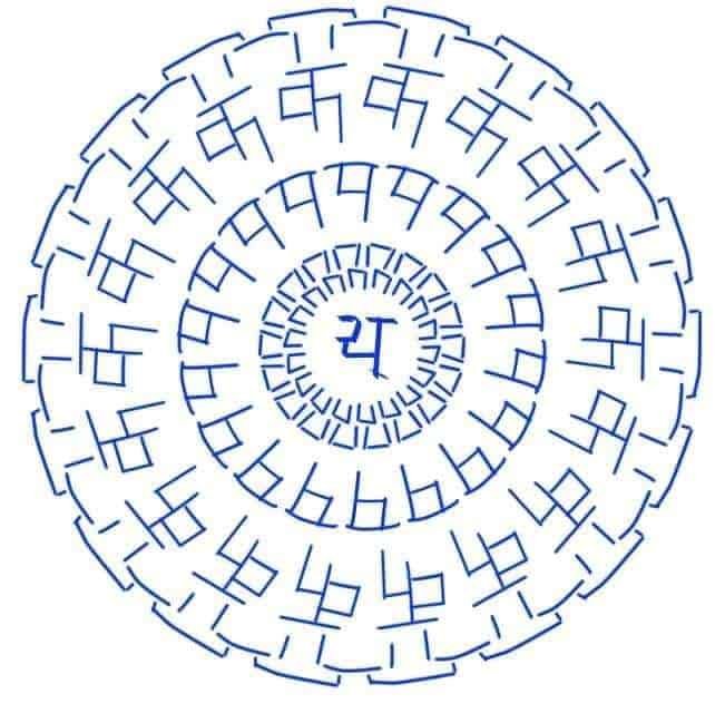 सिद्धान्त कौमुदी | संज्ञाप्रकरणम् माहेश्वरसूत्राणि | माहेश्वर सूत्र पर अद्भुत चित्रकला