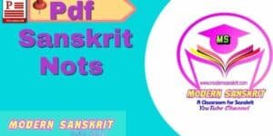 Pdf Notes (Sanskrit)